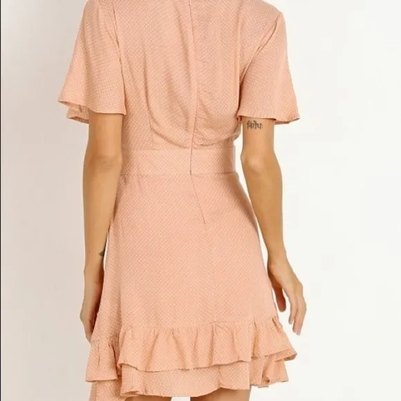 Sage Sunday Beach Club dress blush polka dot L