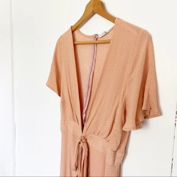 Sage Sunday Beach Club dress blush polka dot L