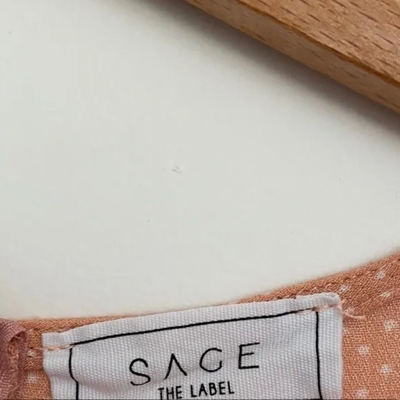 Sage Sunday Beach Club dress blush polka dot L