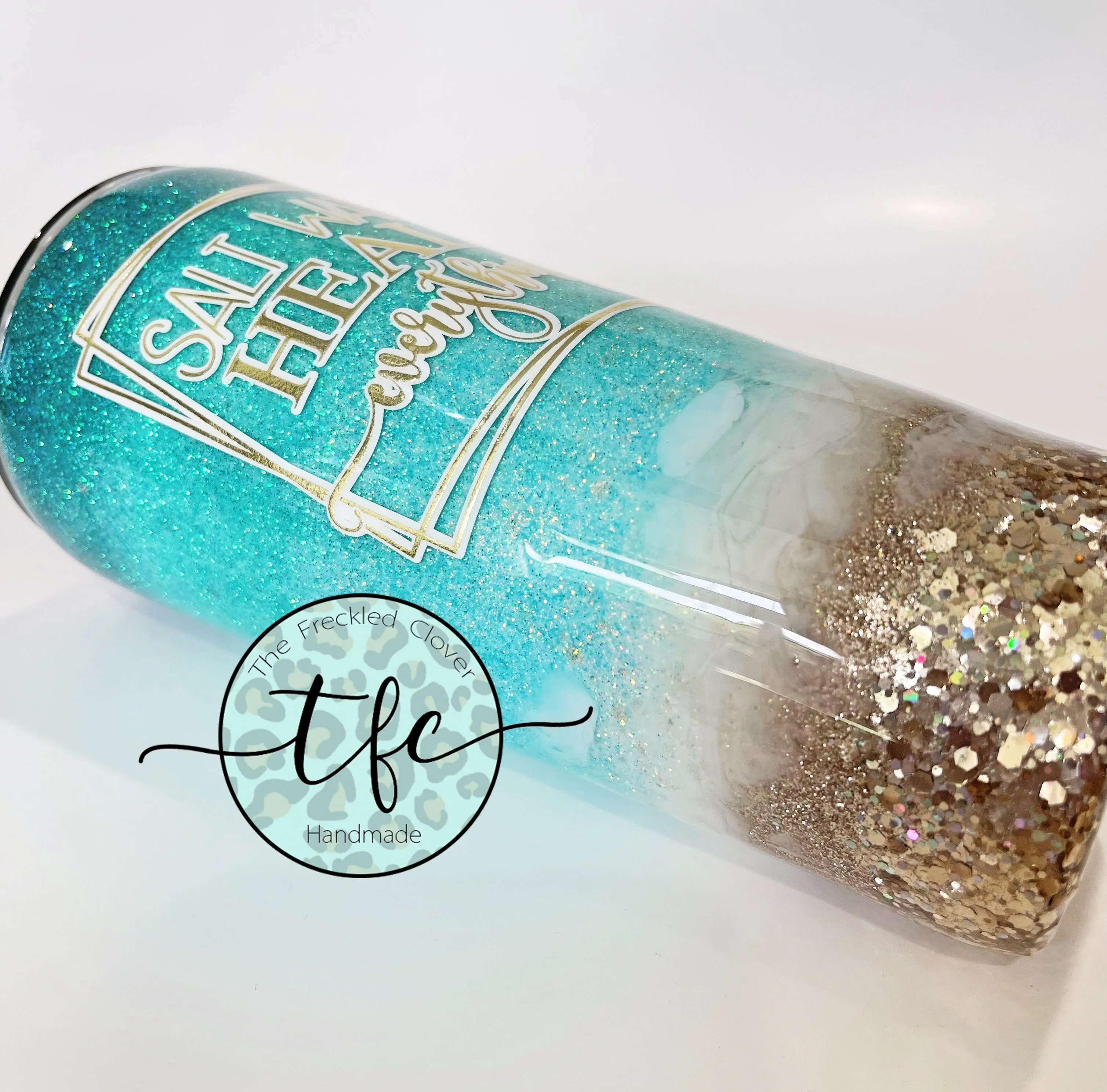 {Salt Water Heals Everything} Beach tumbler