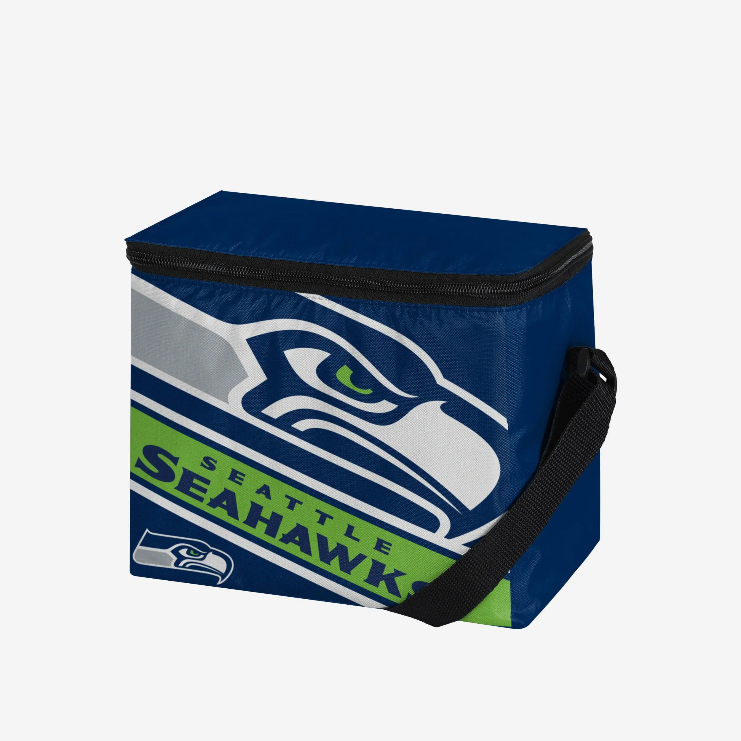 Seattle Seahawks Big Logo Stripe 6 Pack Cooler