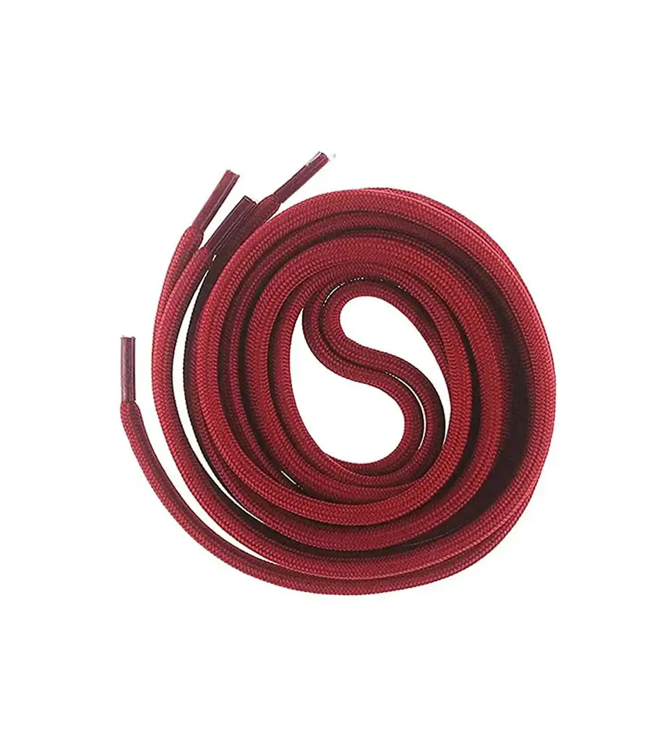 SHOESHINE Shoe Lace (1 Pair) 4mm Maroon Round Shoelace & Boot Laces