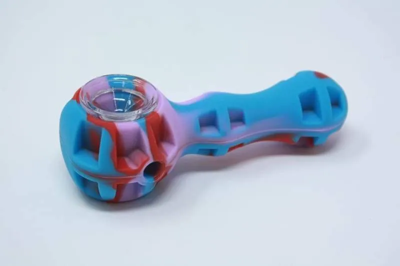 Silicone Lightweight Spoon Glass Bowl 4"
