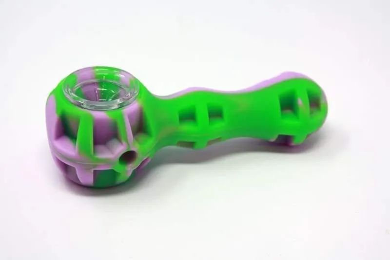 Silicone Lightweight Spoon Glass Bowl 4"