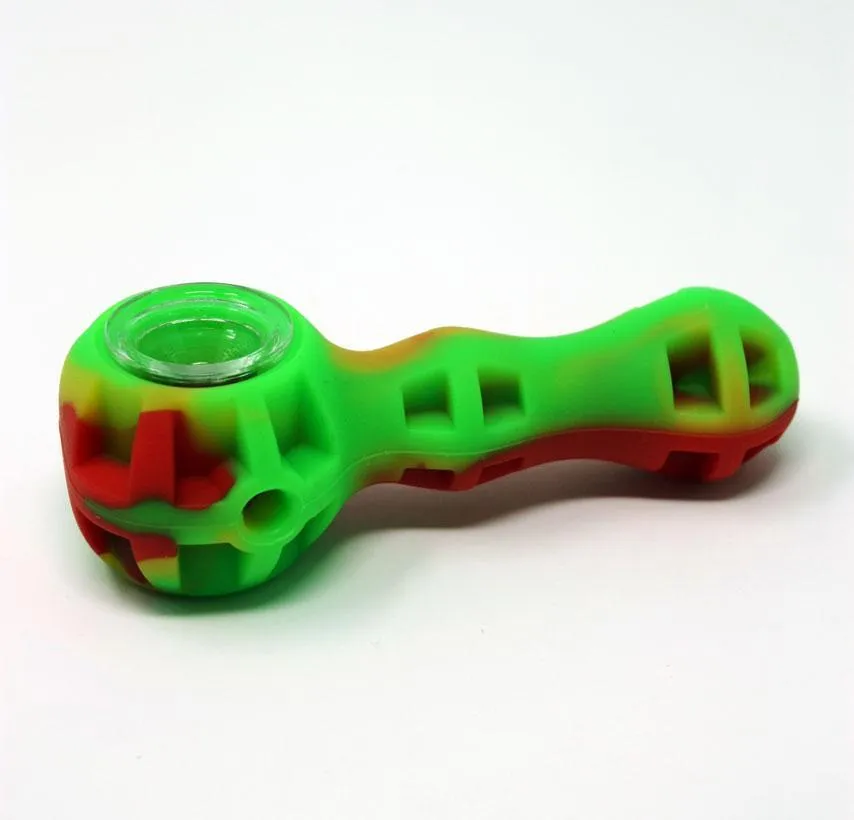 Silicone Lightweight Spoon Glass Bowl 4"