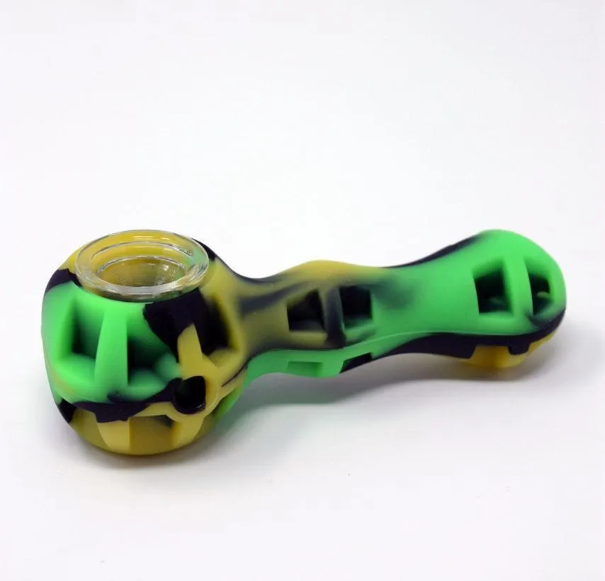 Silicone Lightweight Spoon Glass Bowl 4"