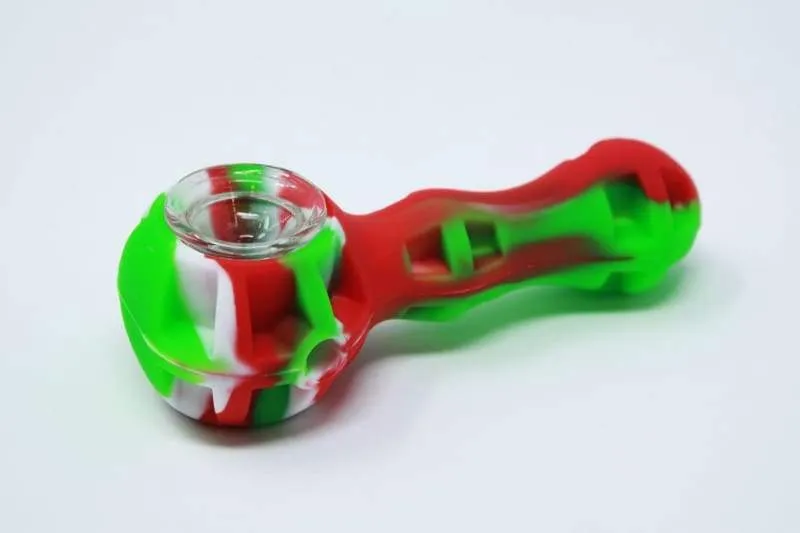 Silicone Lightweight Spoon Glass Bowl 4"