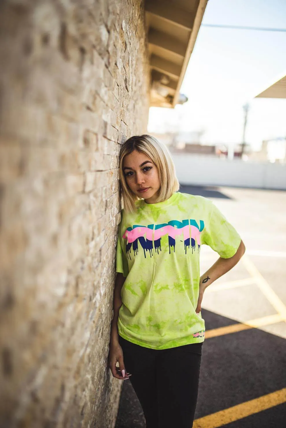 South Beach Drippin | Lime Cloud Tee