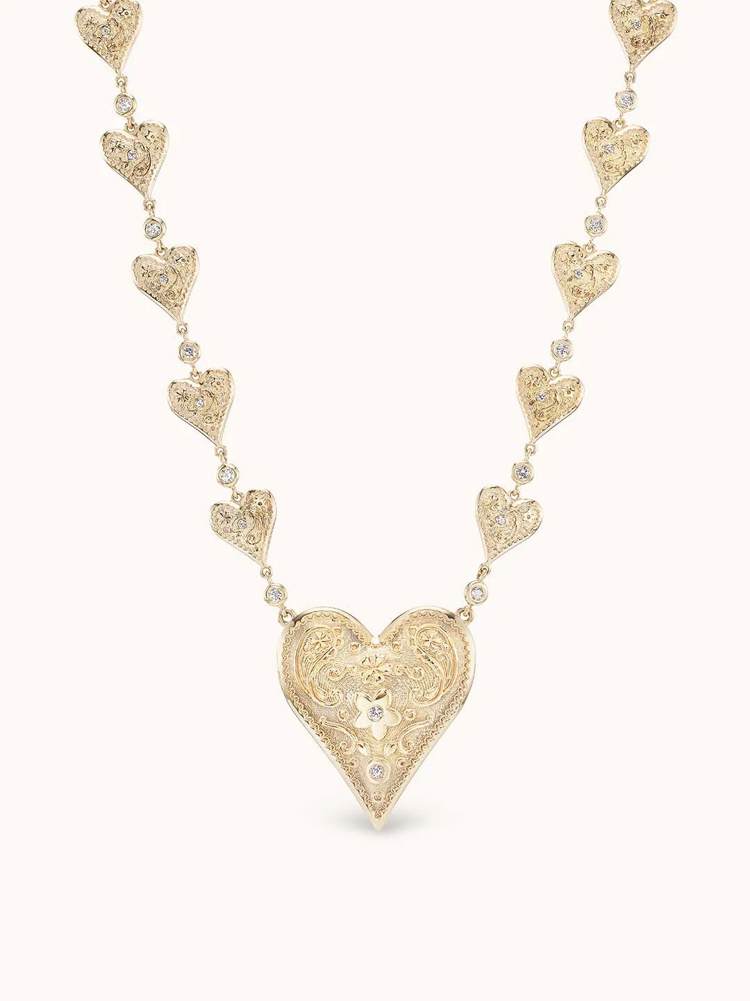 Southwestern Mixed Heart Chain Necklace