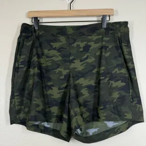 SPANX Women’s Sunshine Shorts Green Camo Outdoor Comfy 50213R Size XL