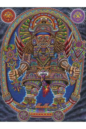 Spirit Warrior Heady Art Print Tapestry 58x75