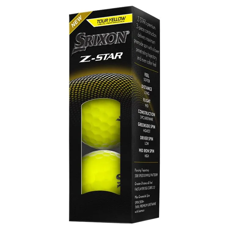 Srixon Z Star Yellow Golf Balls 12Pk