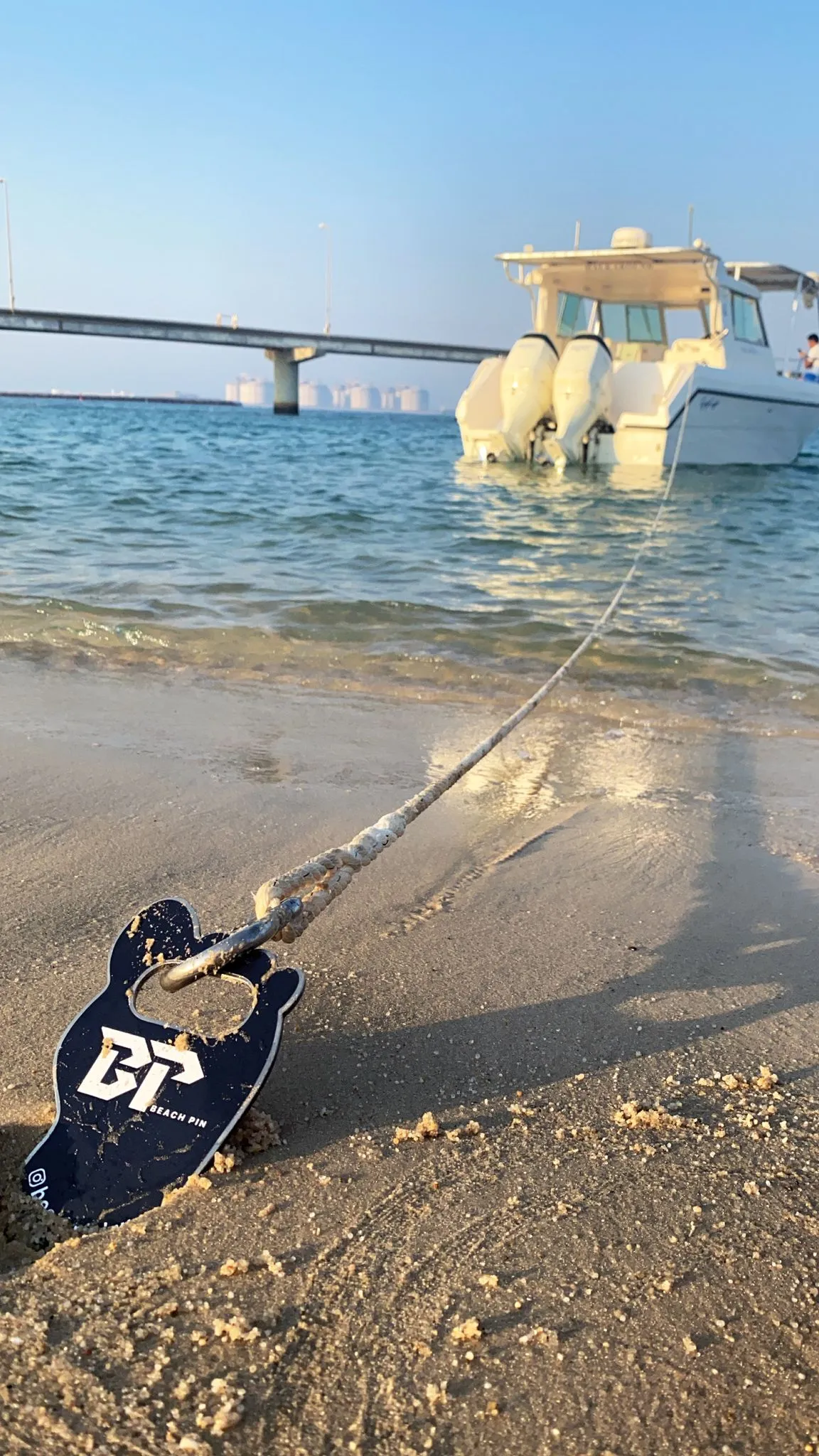 Stainless Steal Beach Pin & Anchor