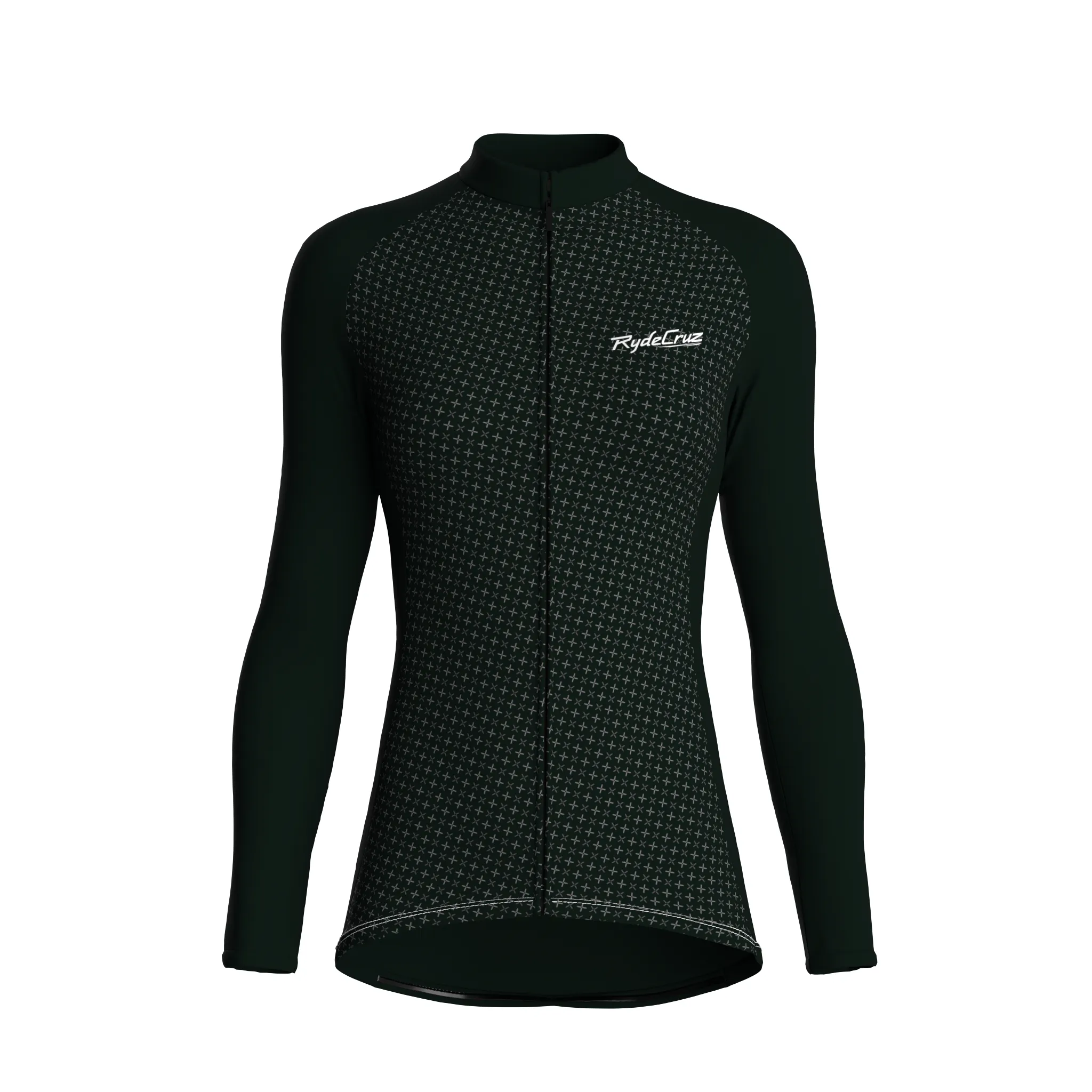Stellar Grid | Dark Green Female Long Sleeves Jersey