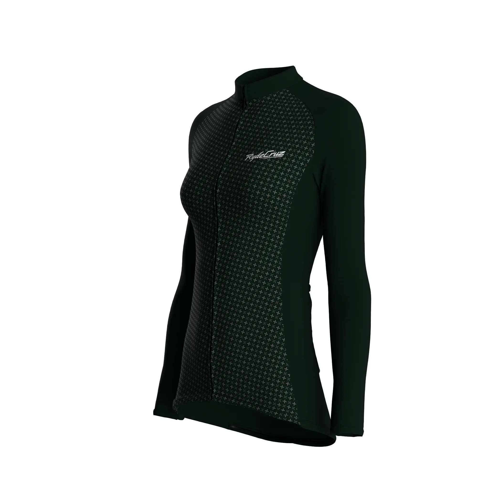 Stellar Grid | Dark Green Female Long Sleeves Jersey