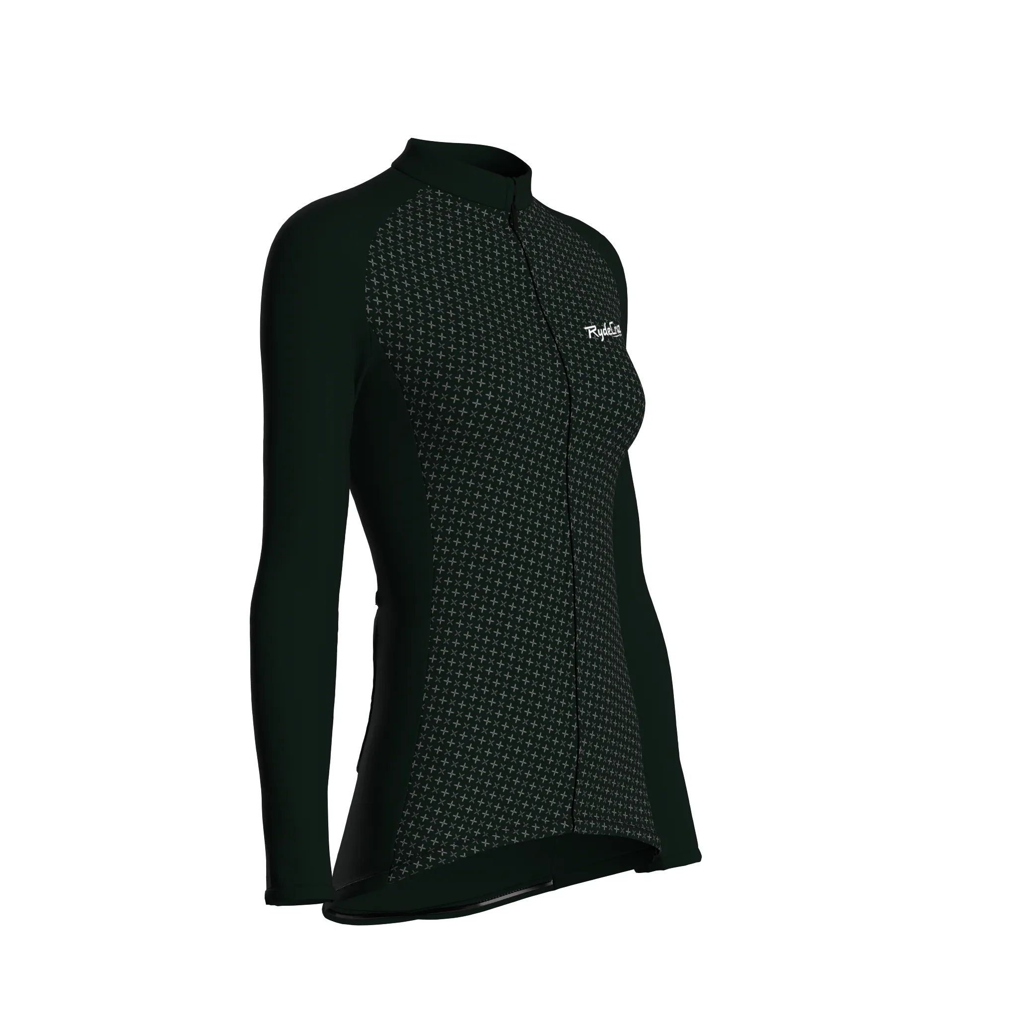 Stellar Grid | Dark Green Female Long Sleeves Jersey