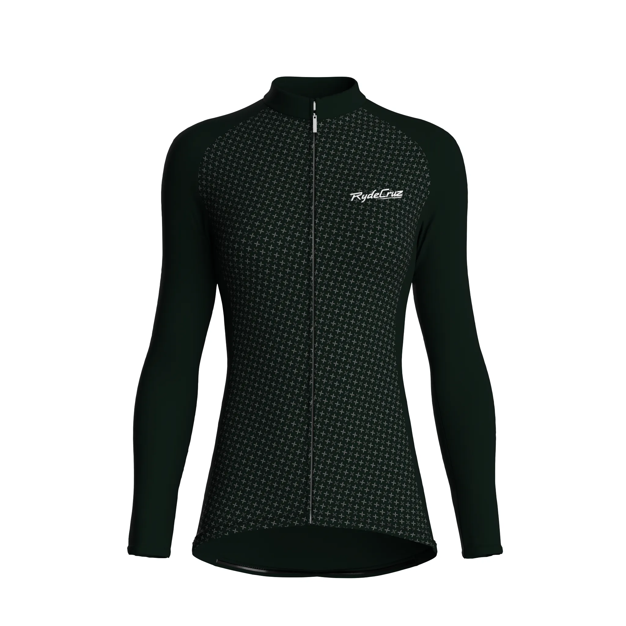 Stellar Grid | Dark Green Female Long Sleeves Jersey