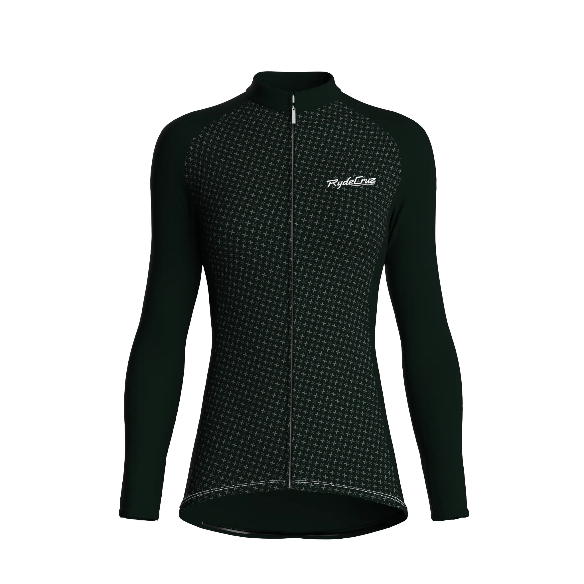 Stellar Grid | Dark Green Female Long Sleeves Jersey