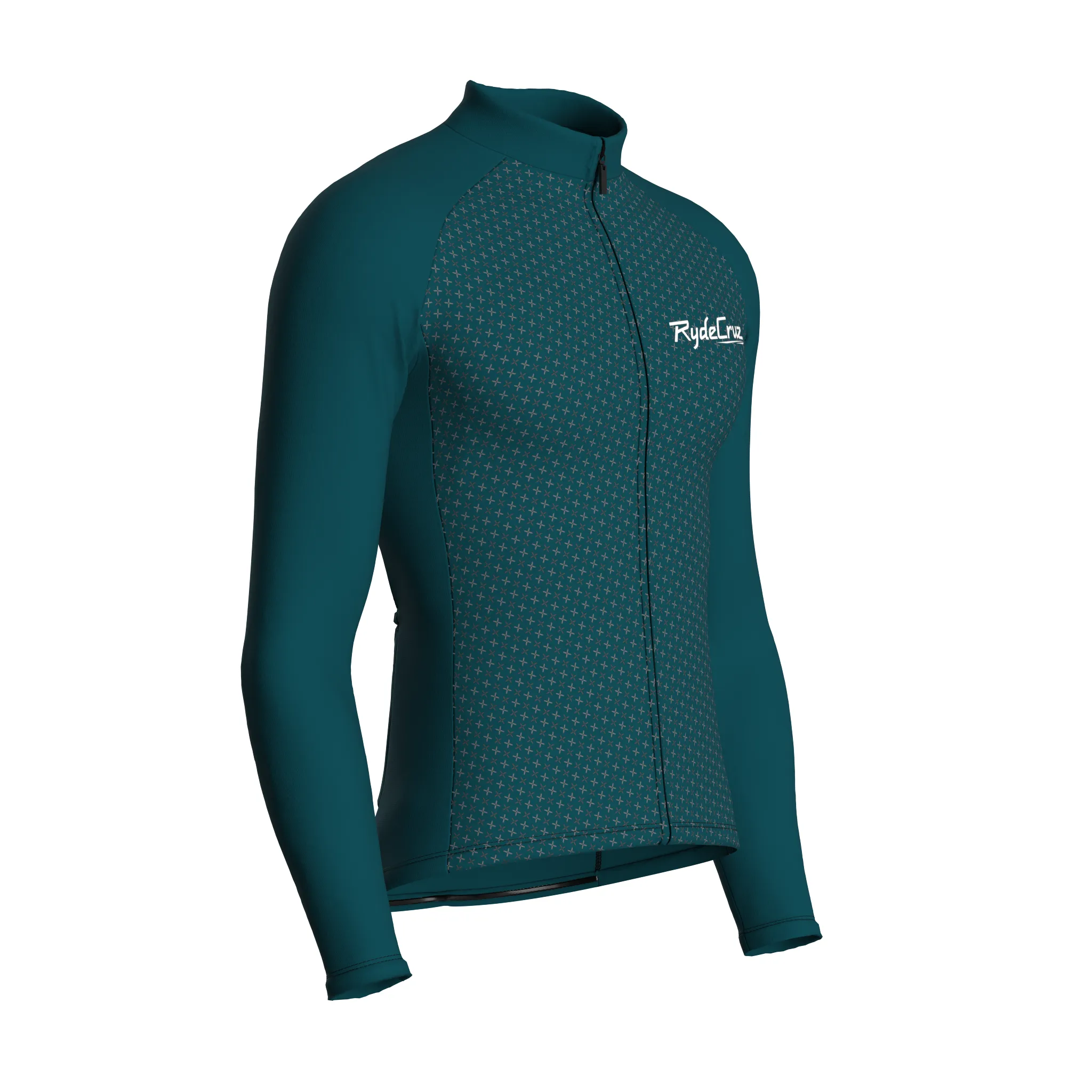 Stellar Grid | Midnight Green Male Long Sleeves Jersey