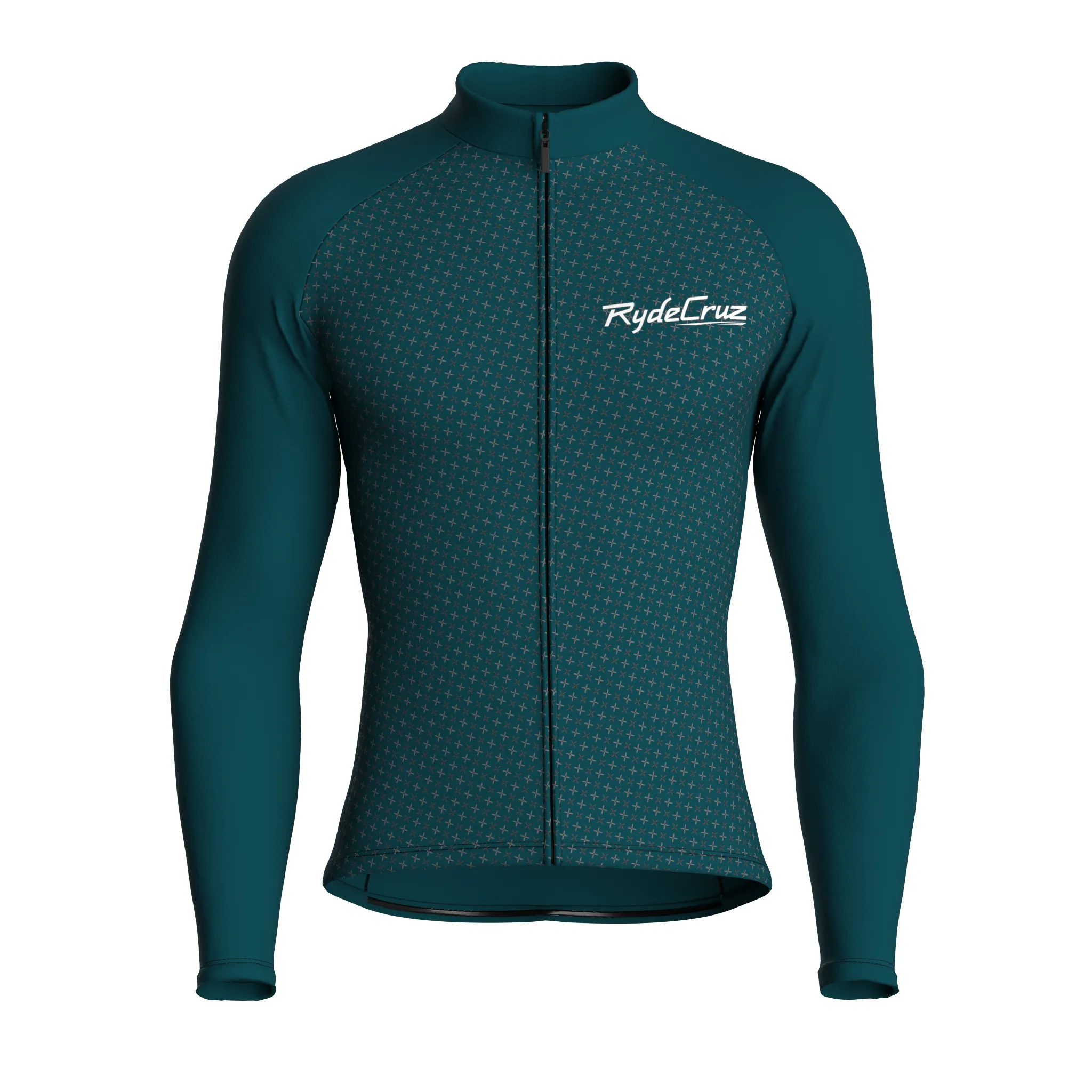 Stellar Grid | Midnight Green Male Long Sleeves Jersey