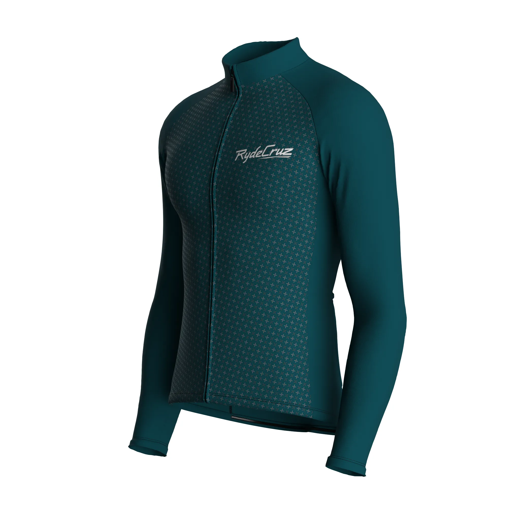 Stellar Grid | Midnight Green Male Long Sleeves Jersey