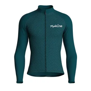 Stellar Grid | Midnight Green Male Long Sleeves Jersey