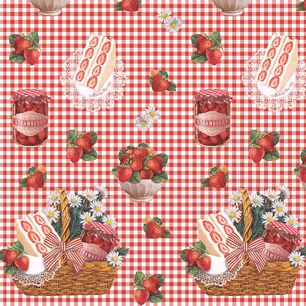Strawberry Picnic Sailor Sleeveless Dress