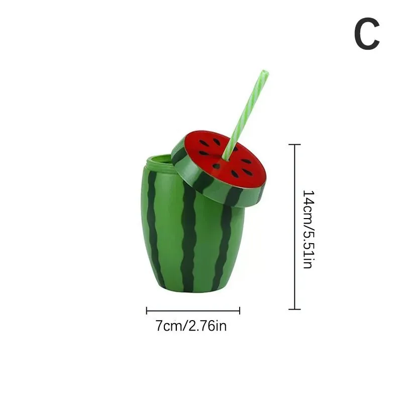 Strawberry Shaped Straw Water Bottle
