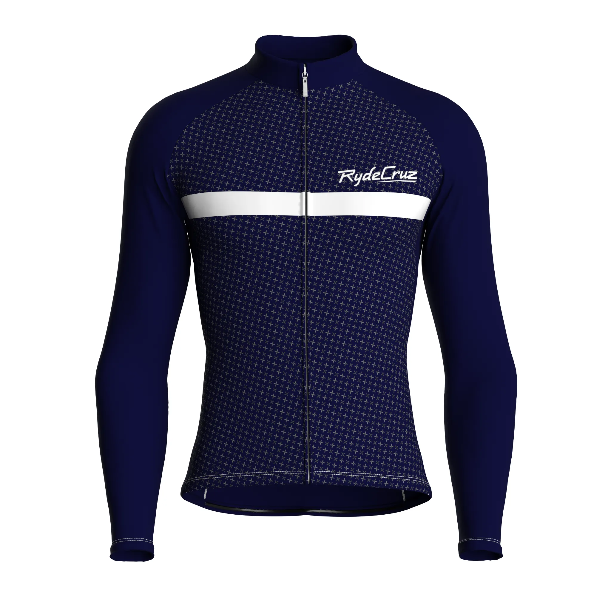 Stripe Dynamics | Dark Blue Male Long Sleeves Jersey