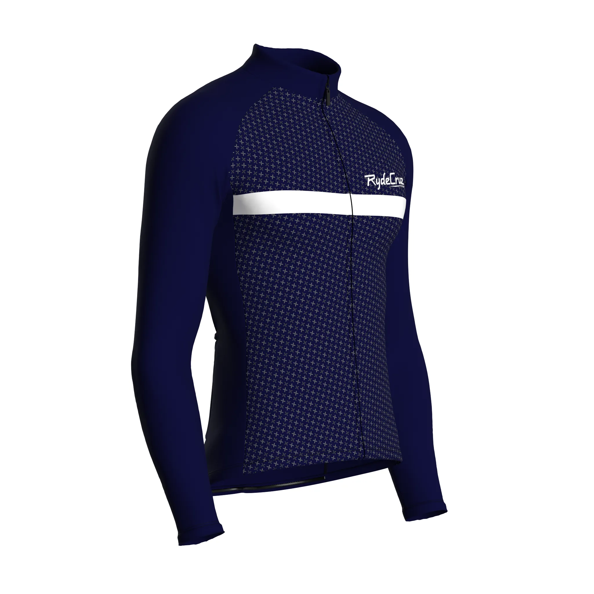 Stripe Dynamics | Dark Blue Male Long Sleeves Jersey