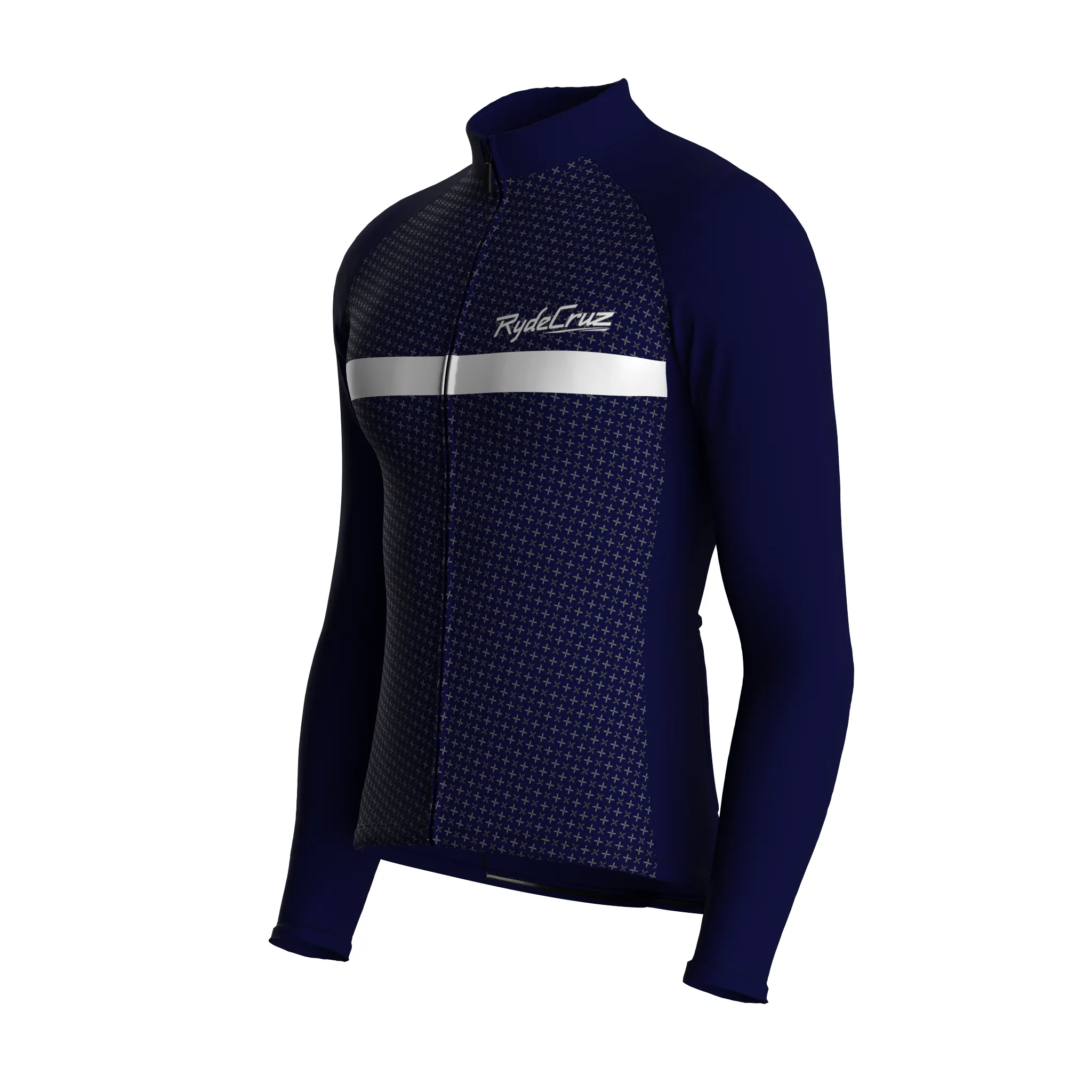 Stripe Dynamics | Dark Blue Male Long Sleeves Jersey