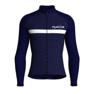 Stripe Dynamics | Dark Blue Male Long Sleeves Jersey