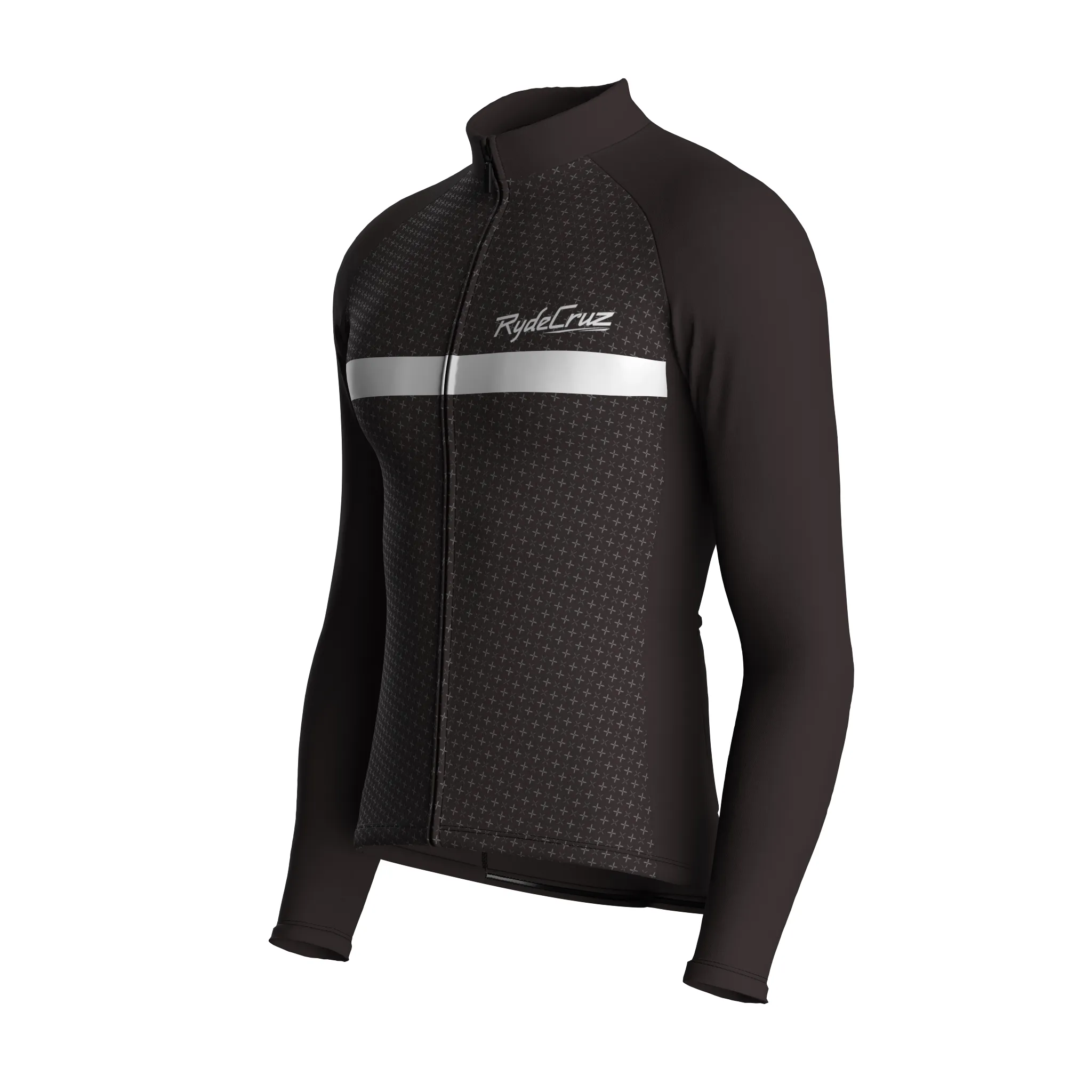 Stripe Dynamics | Dark Brown Male Long Sleeves Jersey