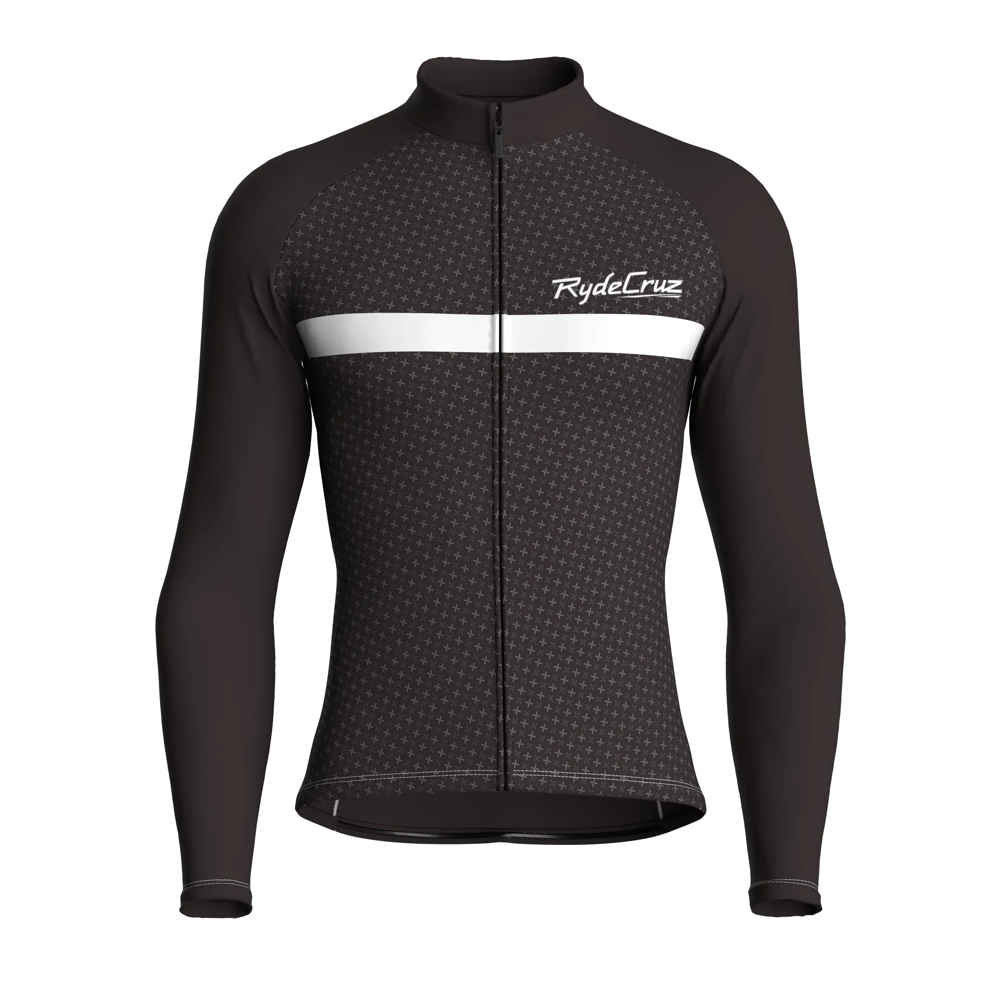 Stripe Dynamics | Dark Brown Male Long Sleeves Jersey
