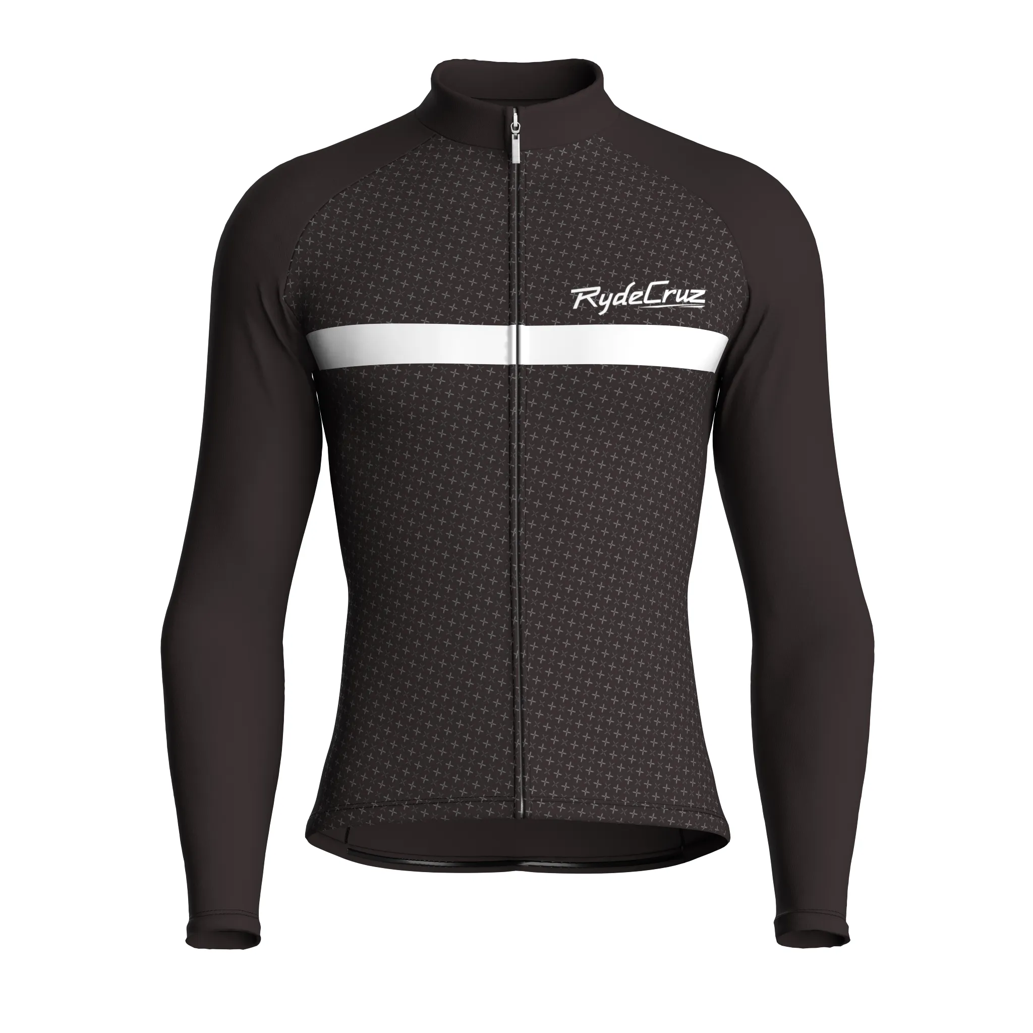 Stripe Dynamics | Dark Brown Male Long Sleeves Jersey