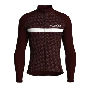 Stripe Dynamics | Dark Red Male Long Sleeves Jersey