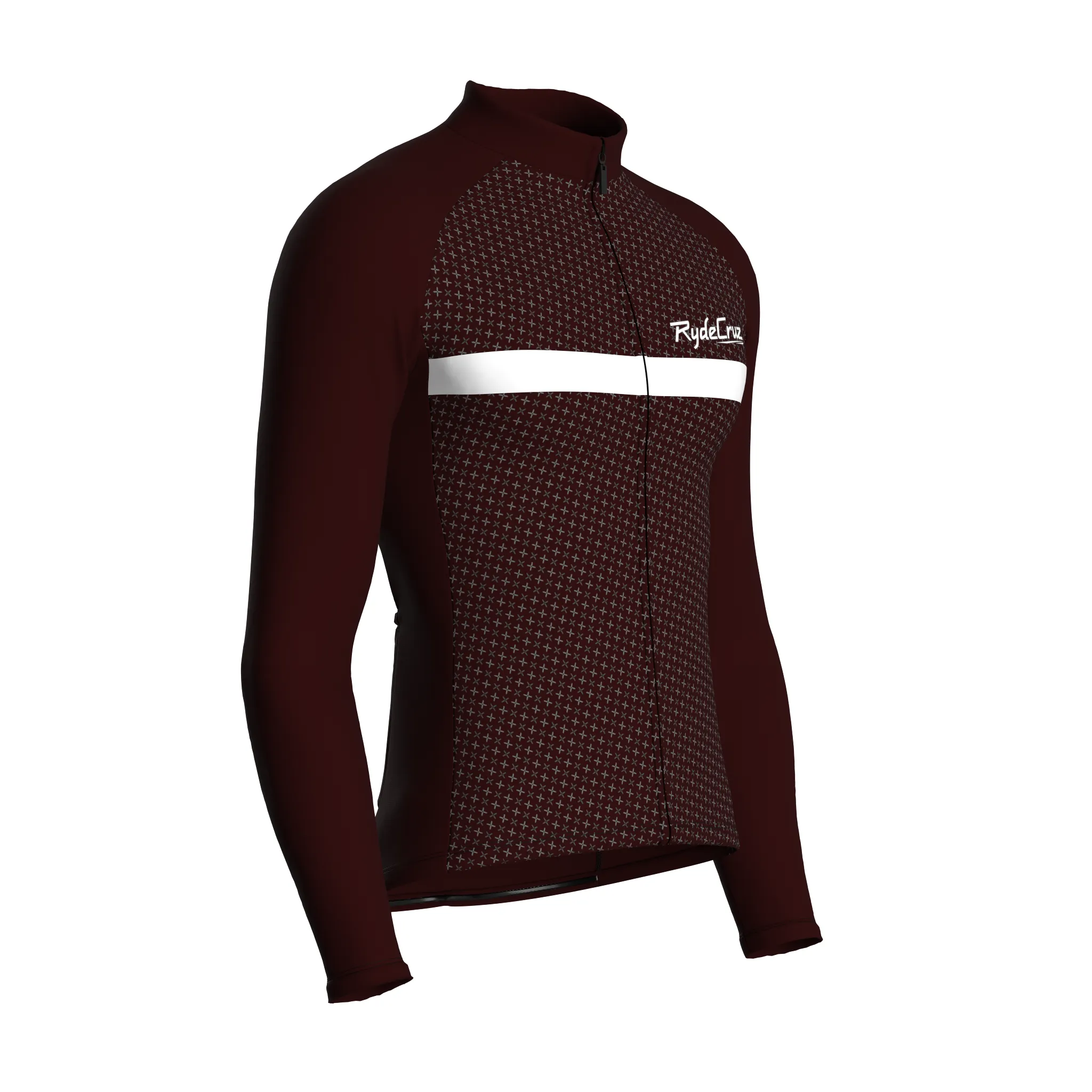 Stripe Dynamics | Dark Red Male Long Sleeves Jersey