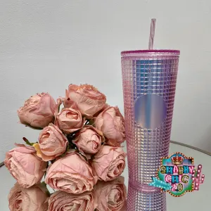 Studded Tumbler - Pink Iridescent