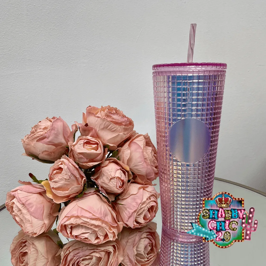 Studded Tumbler - Pink Iridescent