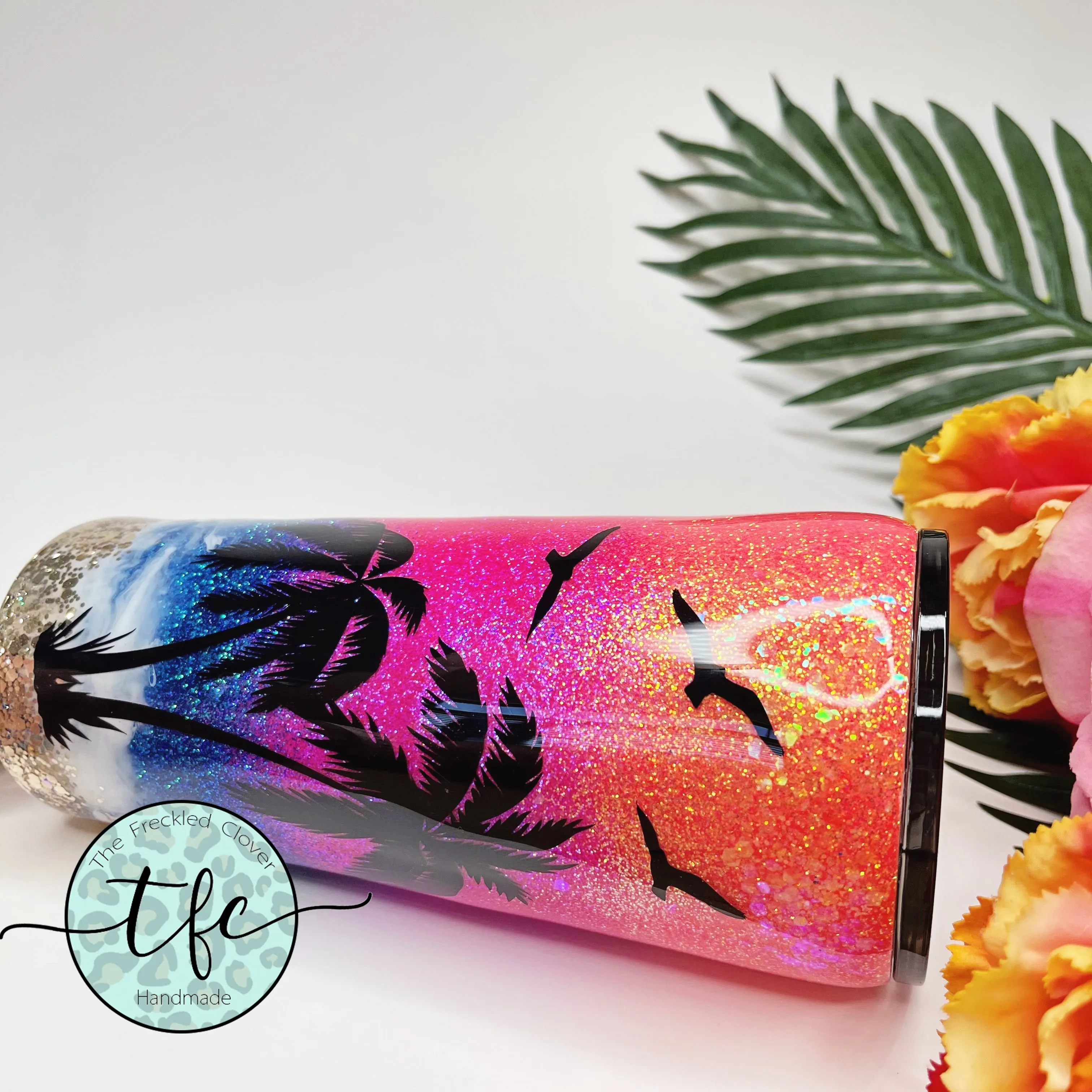 {Sunrise Sunburn Sunset Repeat} Beach tumbler