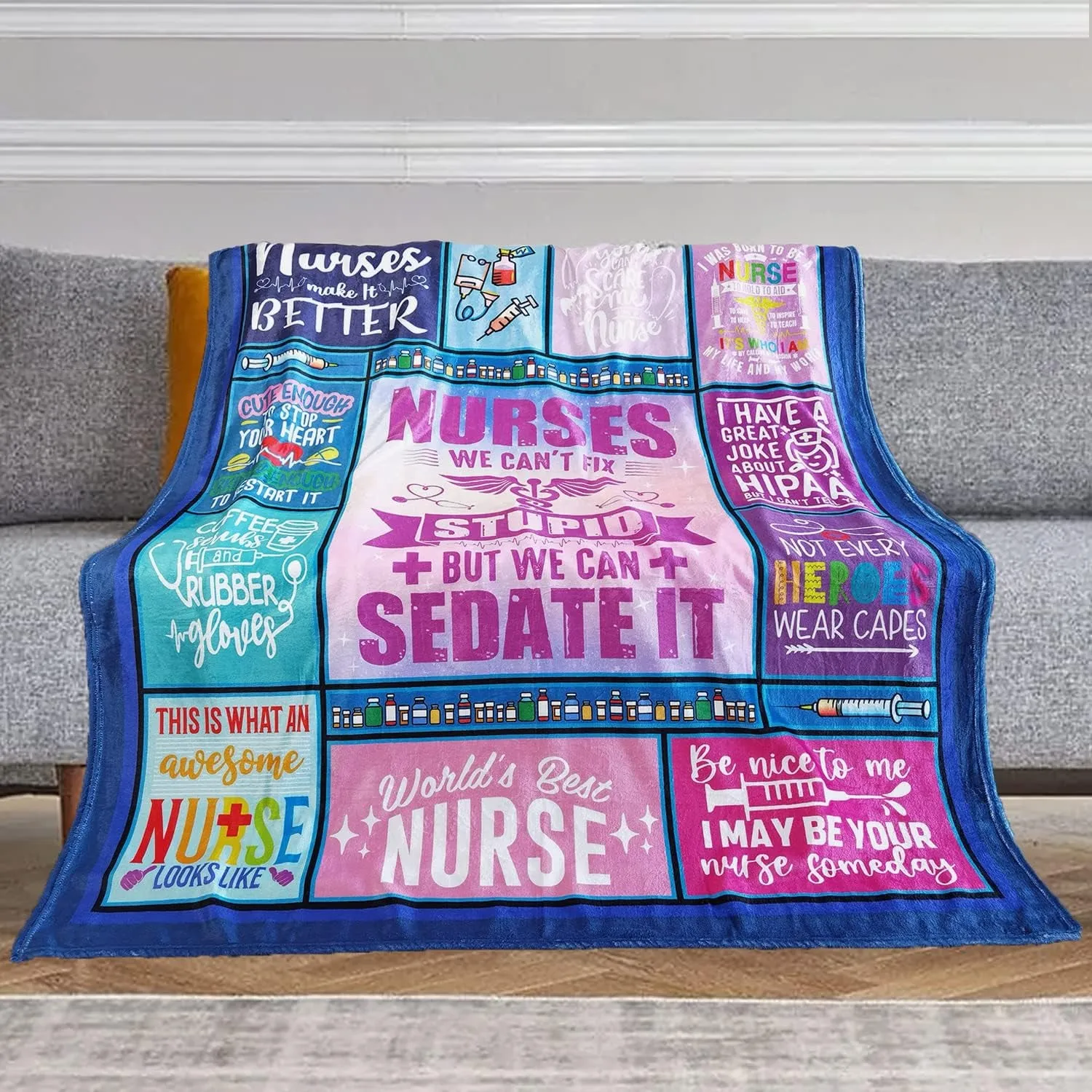 Super Soft Blanket - Nurse Print