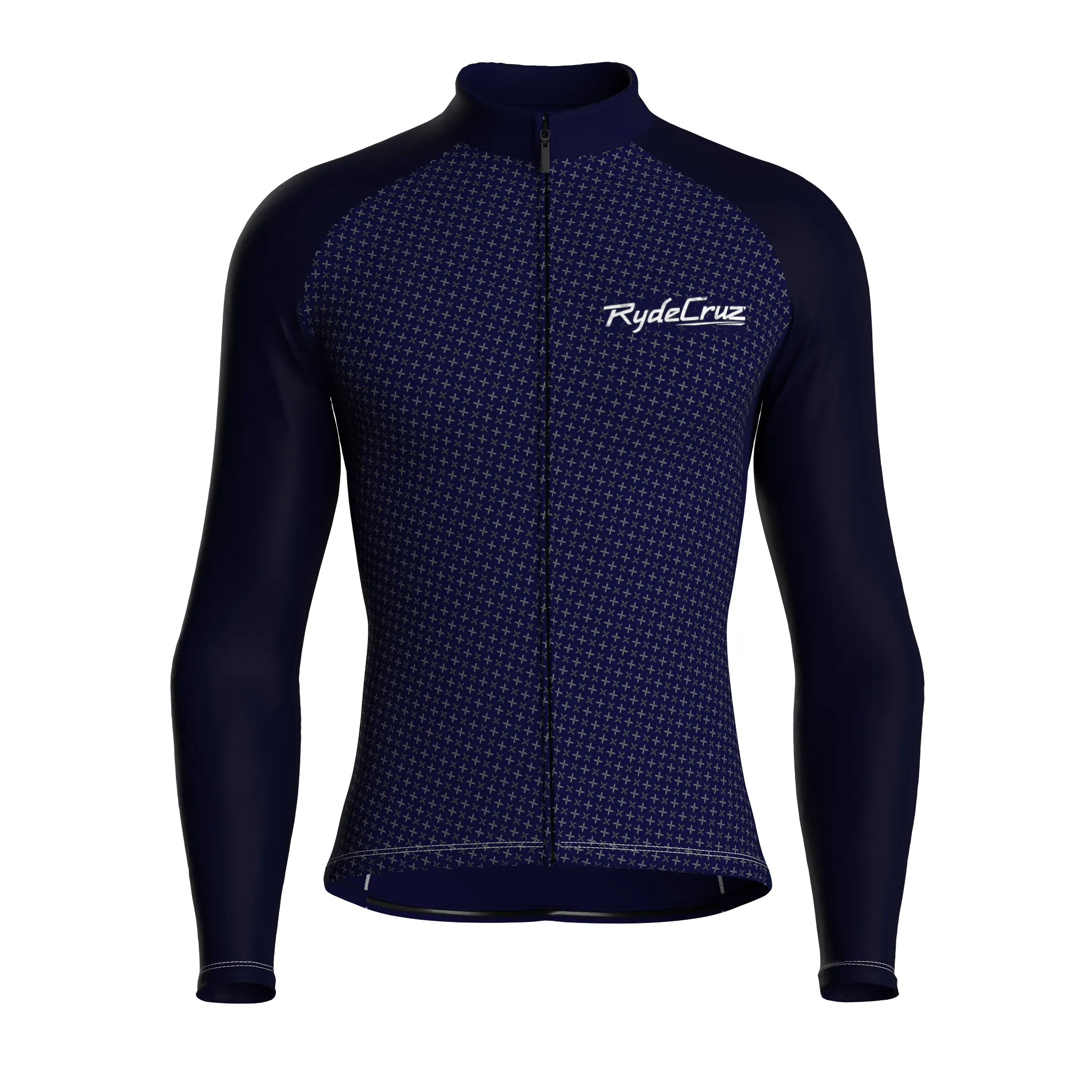Swift Grid | Dark Blue Male Long Sleeves Jersey