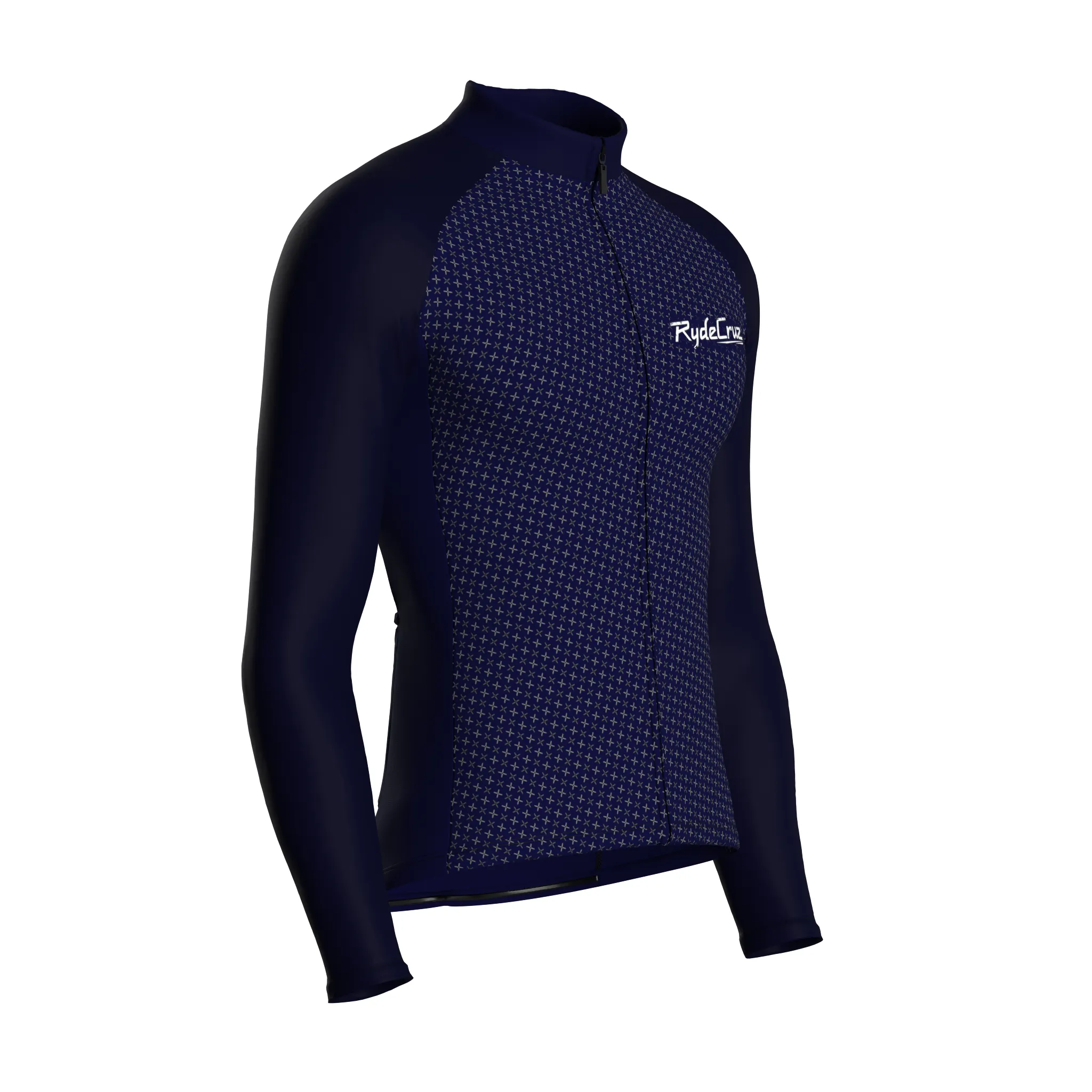 Swift Grid | Dark Blue Male Long Sleeves Jersey