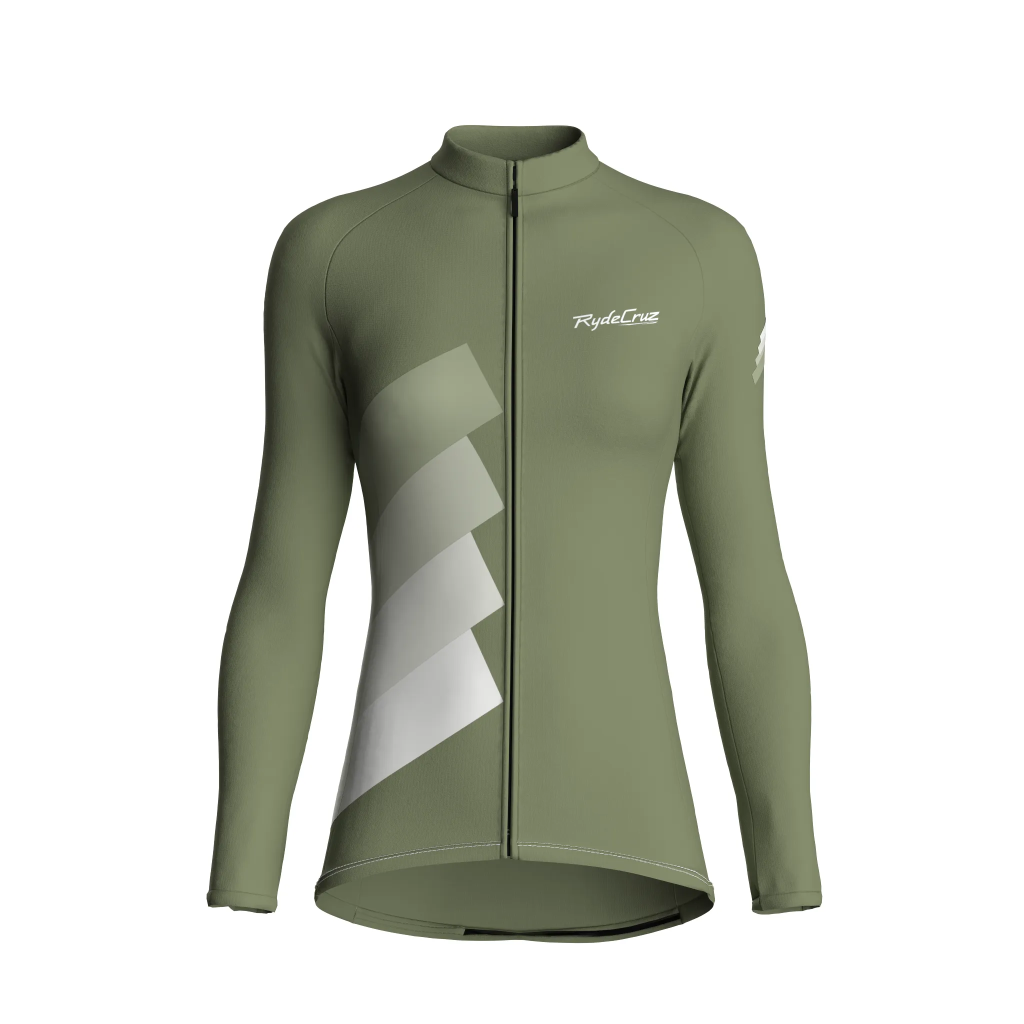 Synth Wave | Dark Khaki Female Long Sleeves Jersey