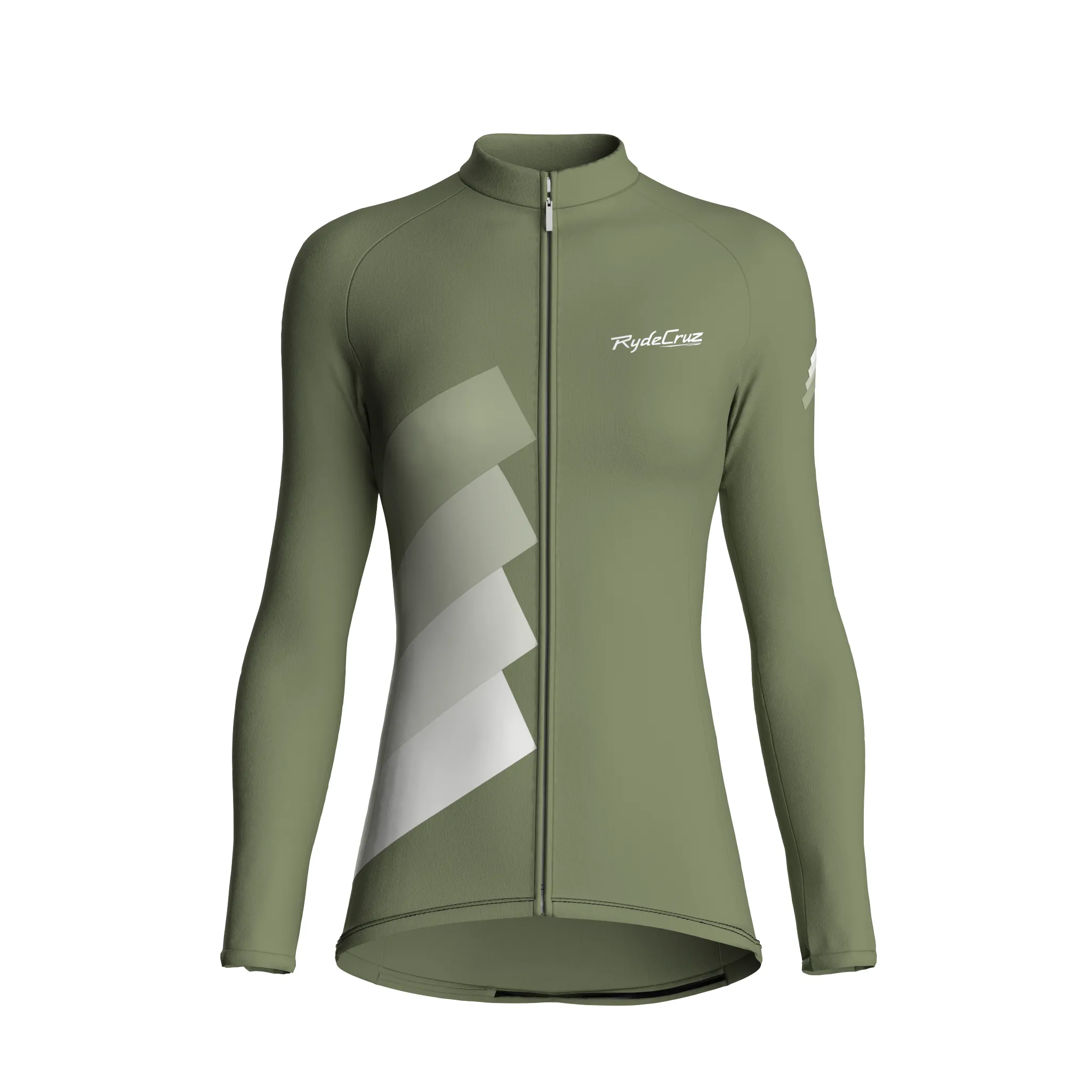 Synth Wave | Dark Khaki Female Long Sleeves Jersey