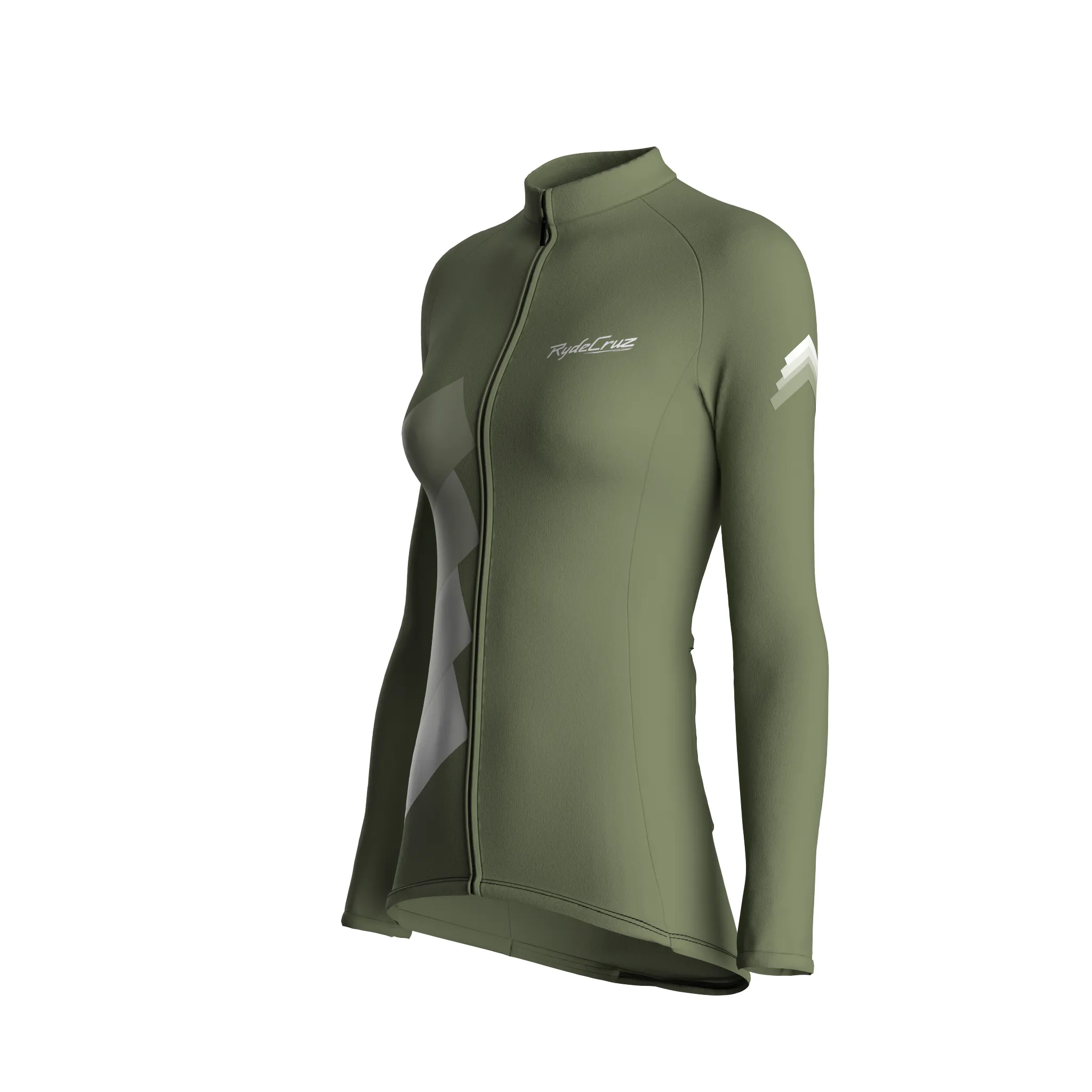 Synth Wave | Dark Khaki Female Long Sleeves Jersey