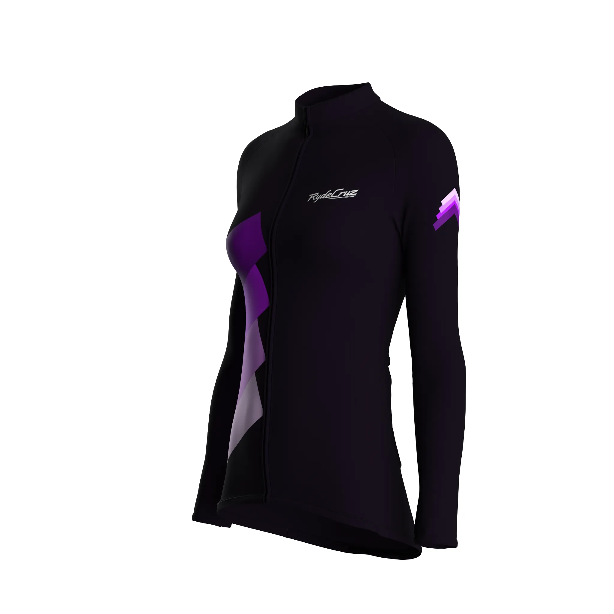Synth Wave | Dark Purple Female Long Sleeves Jersey