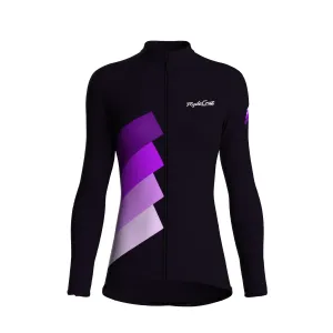 Synth Wave | Dark Purple Female Long Sleeves Jersey