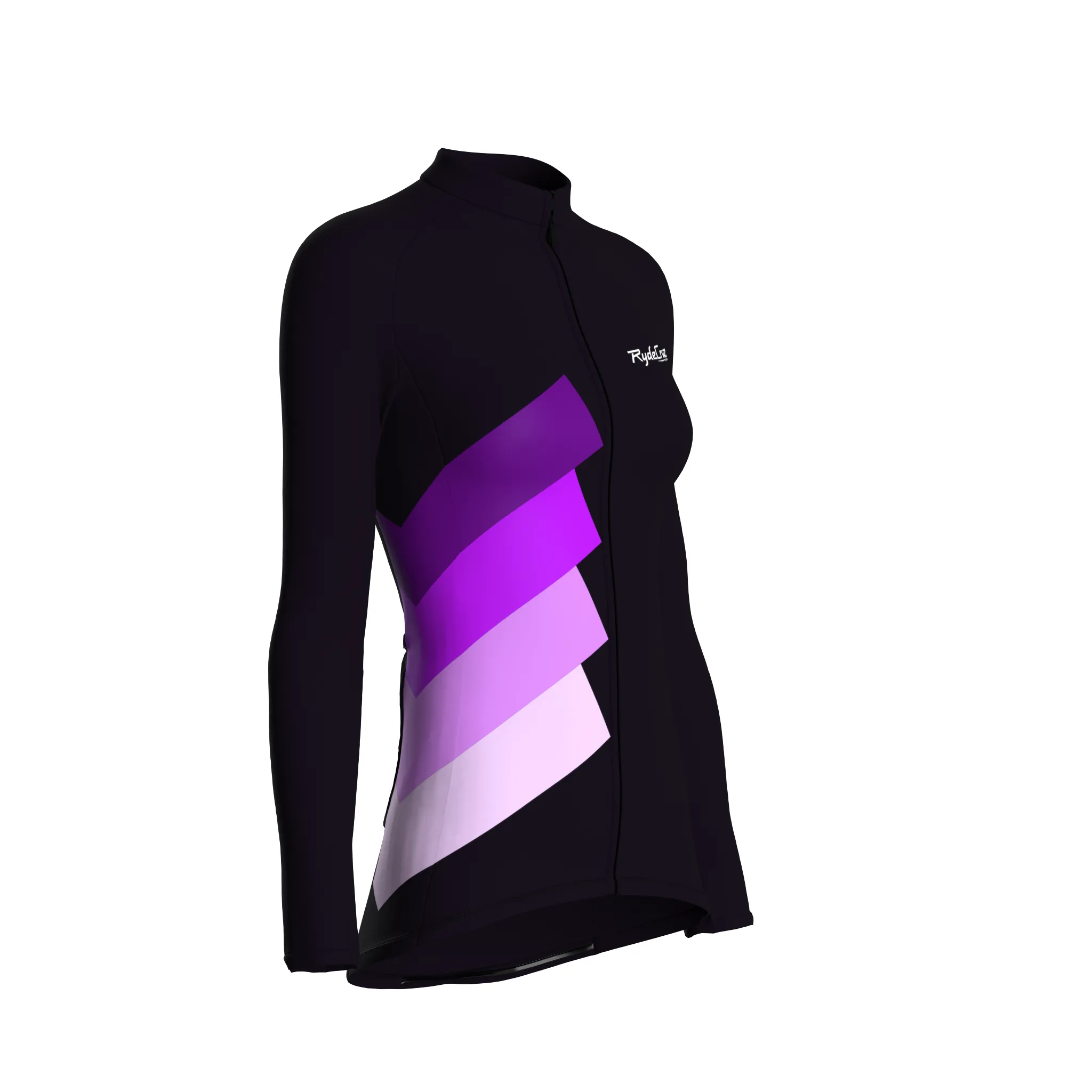 Synth Wave | Dark Purple Female Long Sleeves Jersey