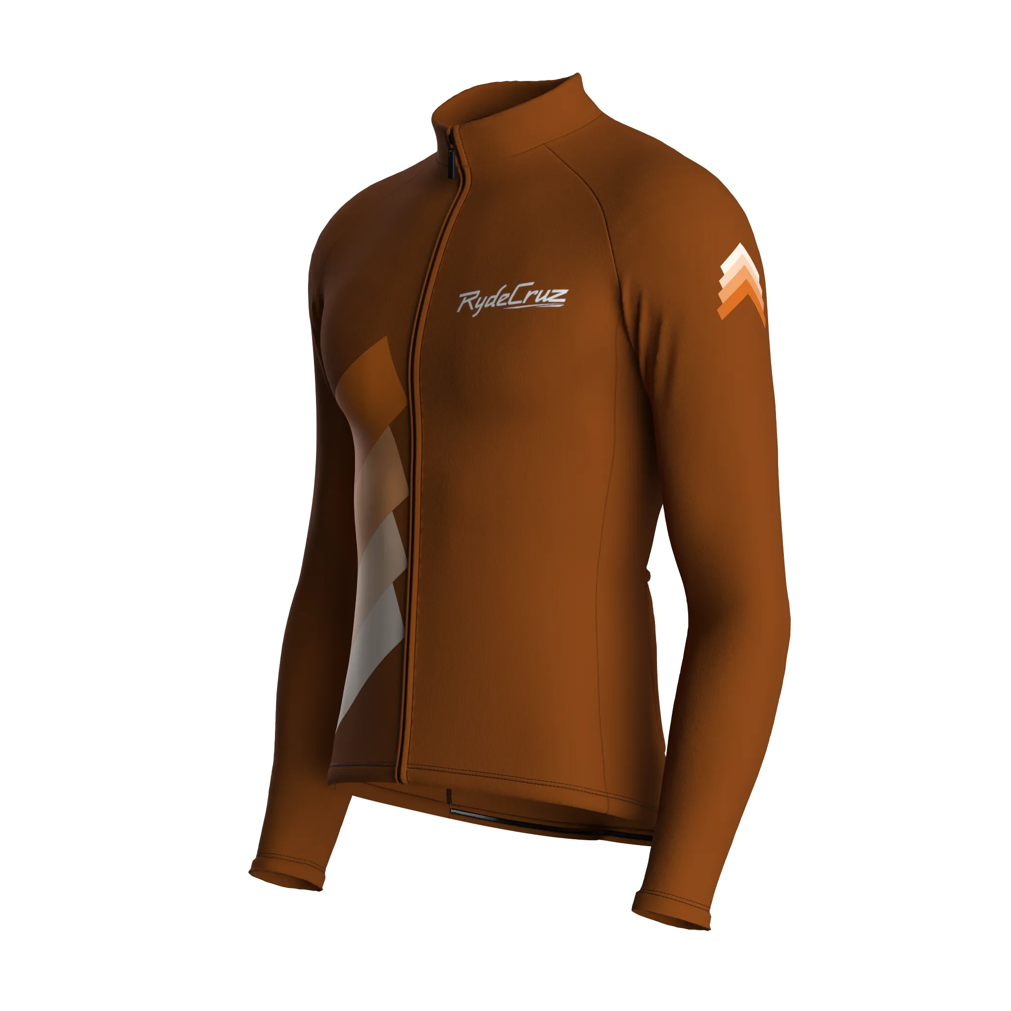 Synth Wave | Earth Brown Male Long Sleeves Jersey